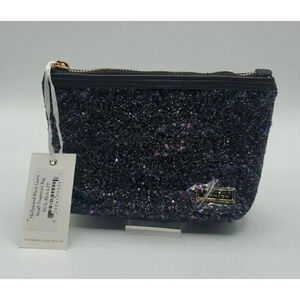 Stephanie Johnson Hollywood Black Laura Small Trapezoid Bag Make Up Bag NWT